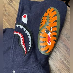 BAPE varsity shark hoody